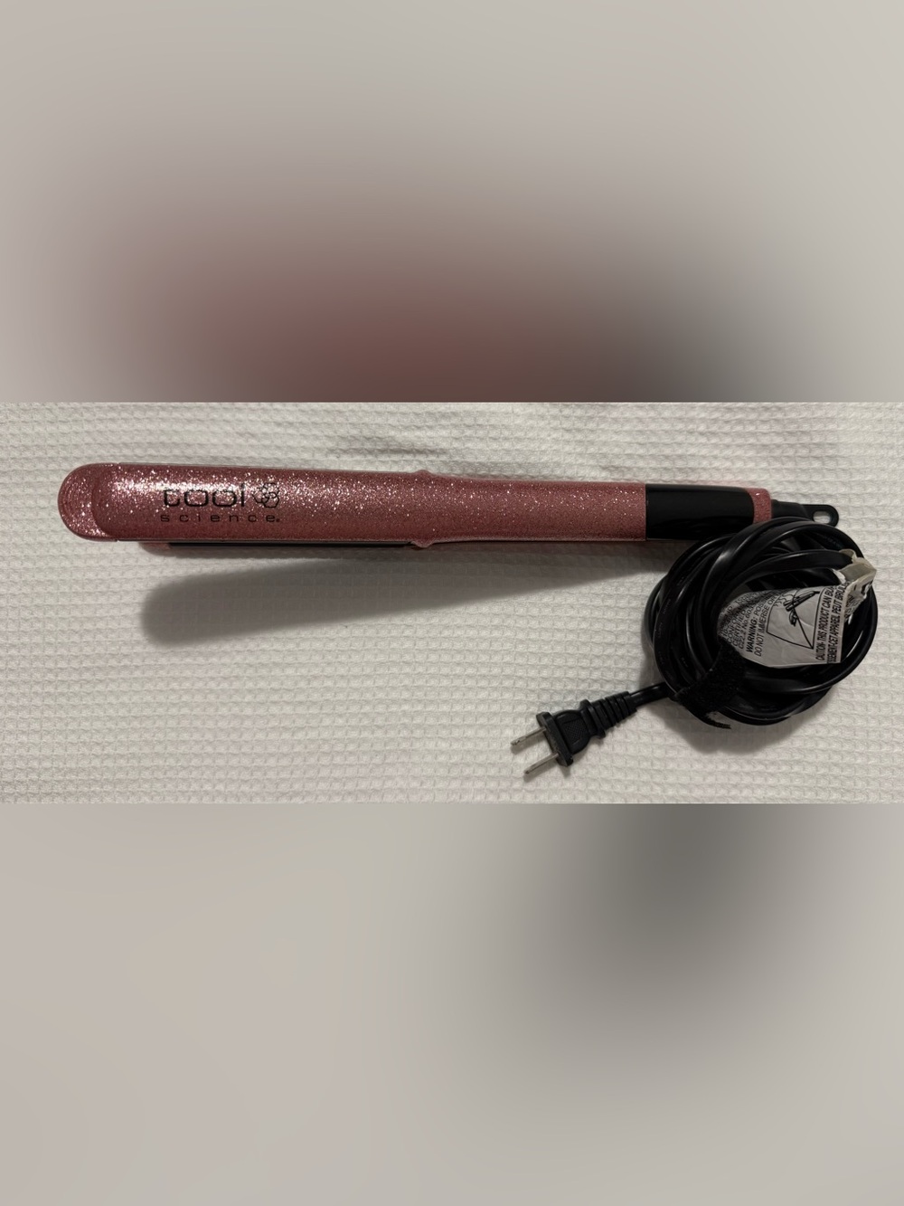 Glitter Pink Ceramic Hair Straightener - Women's Styling Tool